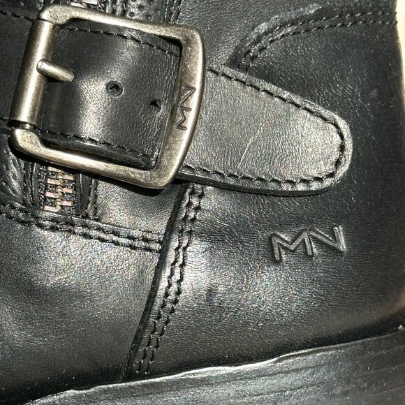 Mark Nason Black Leather Moto Biker Riding Ankle Boots Women's US  6.5 NWOT - Picture 3 of 15